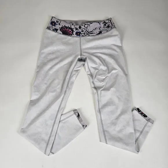 Nike Women’s L (29x28) Dri Fit Grey Multicolor Floral Small Pocket Legging Pants - Picture 10 of 10